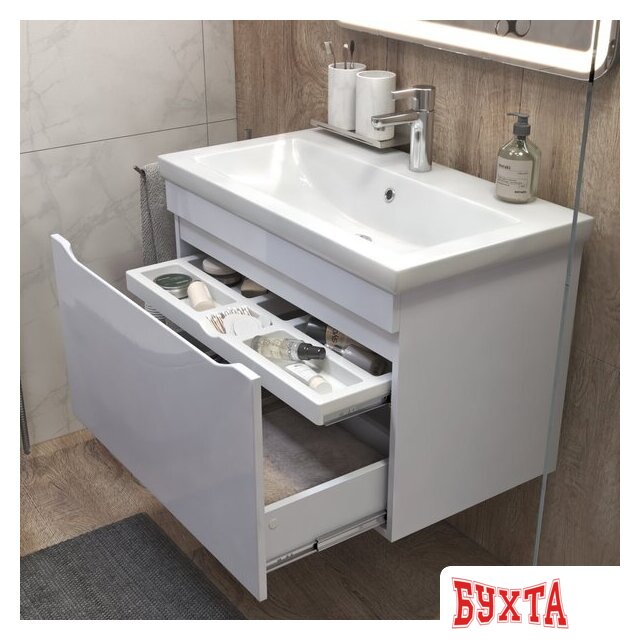 Мебель для ванных комнат Vigo Тумба под умывальник Grani 800-0-1 Como навесная 4