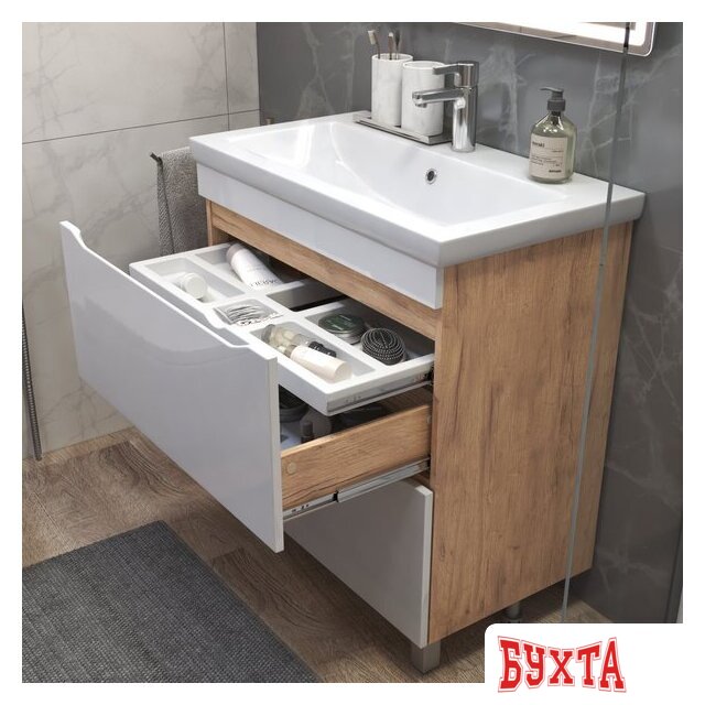 Мебель для ванных комнат Vigo Тумба под умывальник Grani 800-0-2 Como (дуб золотой) 5