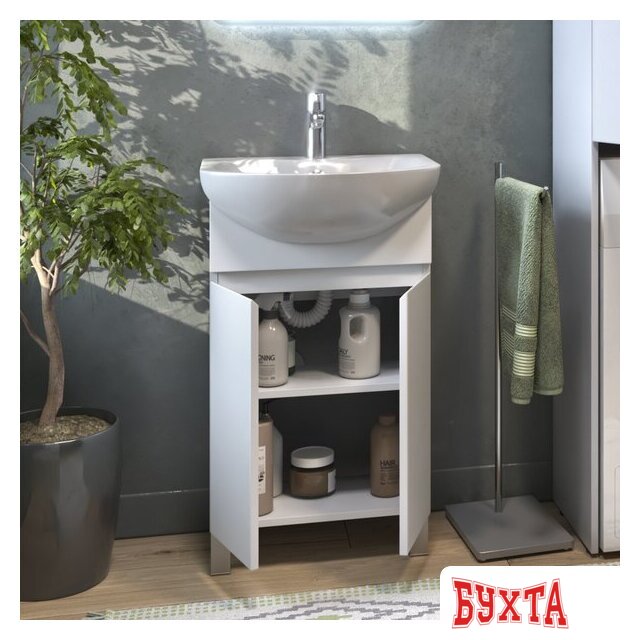 Мебель для ванных комнат Vigo Тумба под умывальник Wing 500-2-0 Балтика (белый) 4