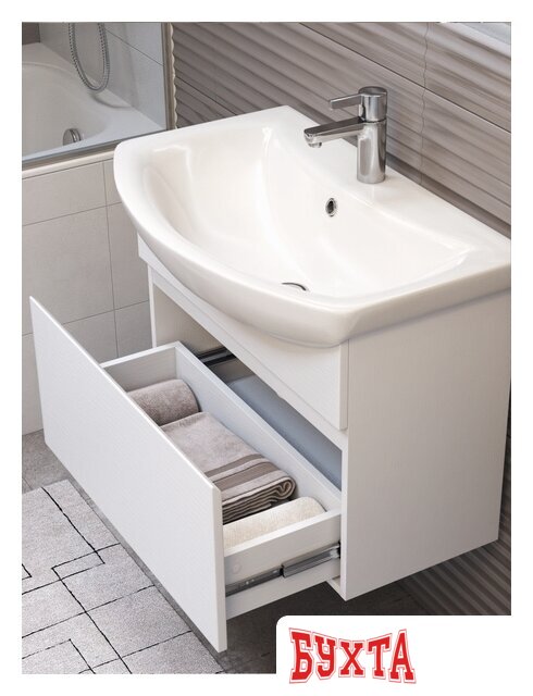 Мебель для ванных комнат Vigo Тумба Wing 600-0-1 (Балтика) подвесная белый 4