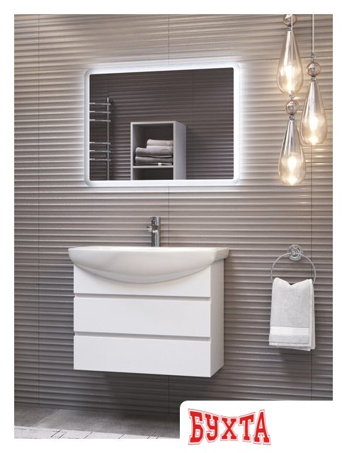 Мебель для ванных комнат Vigo Тумба Wing 600-0-2 (Балтика) подвесная белый 5