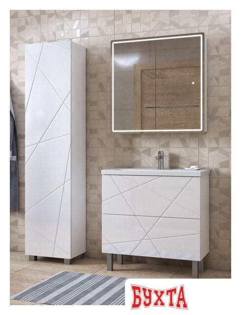 Мебель для ванных комнат Vigo Шкаф-пенал Geometry 450 5