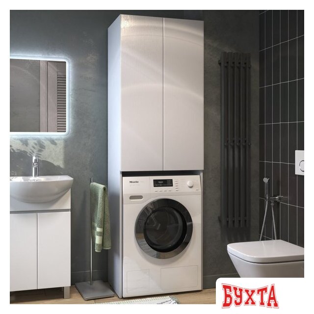 Мебель для ванных комнат Vigo Шкаф комбинированный Wing 640 под стиральную машину (белый) 3