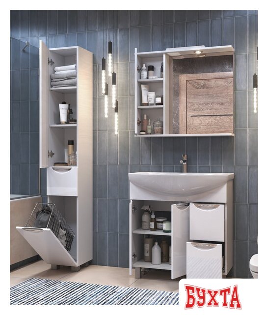 Мебель для ванных комнат Vigo Шкаф с зеркалом Callao 800 new z.CAL.80.L.El (левый) 2