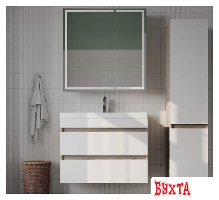 Мебель для ванных комнат IDDIS Шкаф с зеркалом Zodiac ZOD8000i99 4