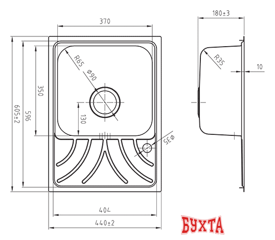 Кухонная мойка IDDIS Arro ARR60SRi77 2