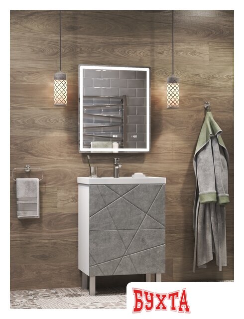 Мебель для ванных комнат Vigo Зеркало Geometry Luxe 600 2