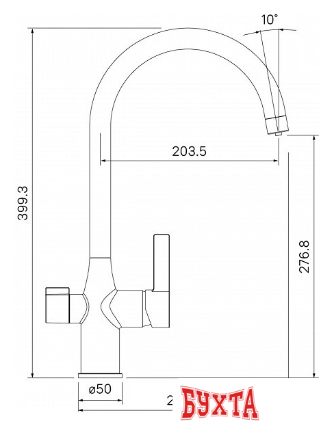 Смеситель IDDIS Pure PURBNFJi05 (сатиновый хром) 3