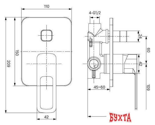 Смеситель IDDIS Slide SLIBL00i67 (черный) 4