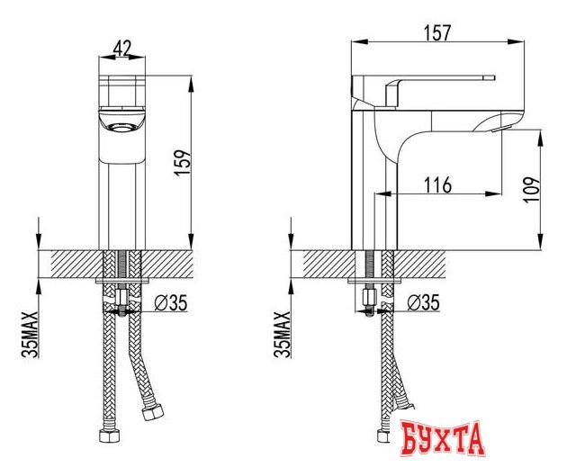Смеситель IDDIS Slide SLIWT00i01 2