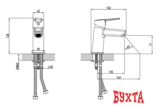 Смеситель Milardo Stripe STRSB00M01 3