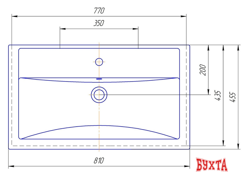 Умывальник Kirovit Фостер 800 4