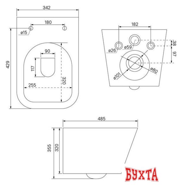 Унитаз подвесной IDDIS Bild BILRNSEi25 3