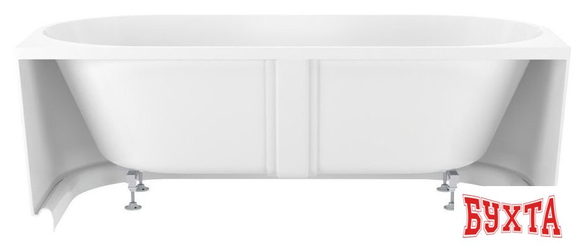 Ванна Wellsee Collaro 170x80 28910101R (пристенная ванна белый глянец, экран, ножки, сифон-автомат хром) 3