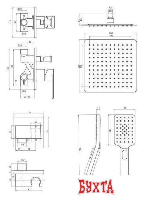 Душевая система Deante Alpinia NAC 09LP 2