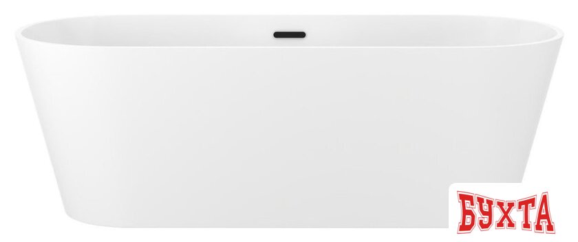 Ванна Wellsee Shell 170x75 28170303R (отдельностоящая ванна белый глянец, экран, ножки, сифон-автомат матовый черный)