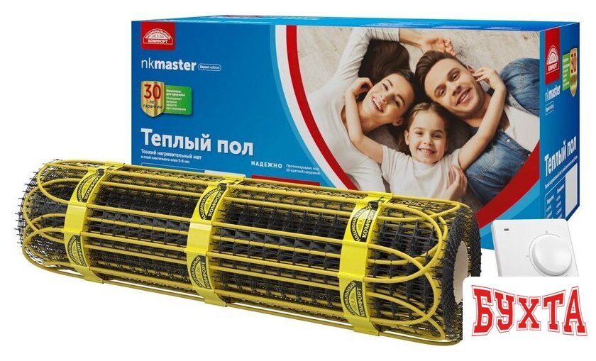 Нагревательный мат Национальный комфорт 2НК Мастер 10 кв.м. 1500 Вт