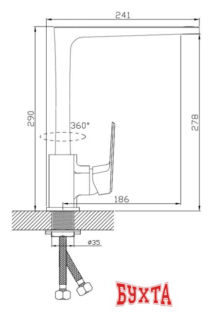 Смеситель Diadonna D78-443116HG 2