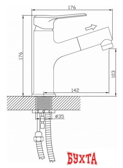 Смеситель Diadonna Д49-19005 2