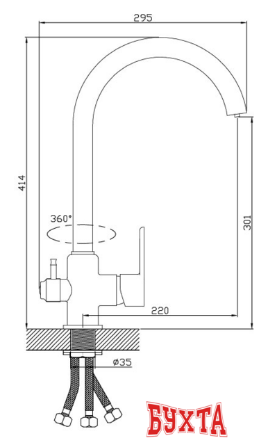 Смеситель Diadonna D80-446113 2