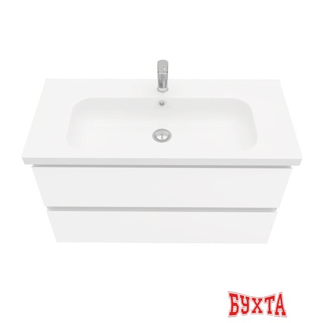 Мебель для ванных комнат Laparet Тумба под умывальник Electra 100 (белый глянец) 3