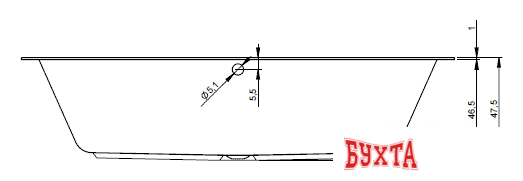 Ванна Riho Lugo 200x90 BT06 (с ножками) 3