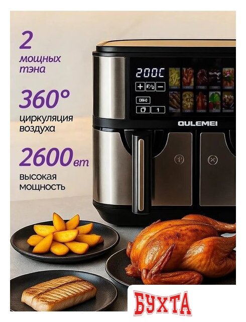 Аэрогриль (аэрофритюрница) Oulemei OLM-KZF025 4