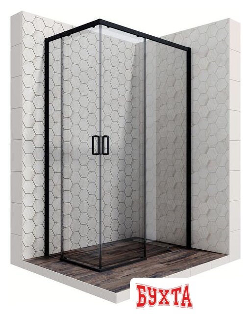 Душевой уголок Ambassador Queen Black 11011205R 120х80