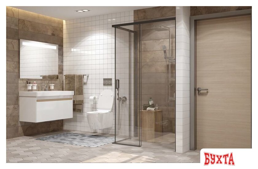 Душевой уголок Ambassador Queen Black 11011205R 120х80 4