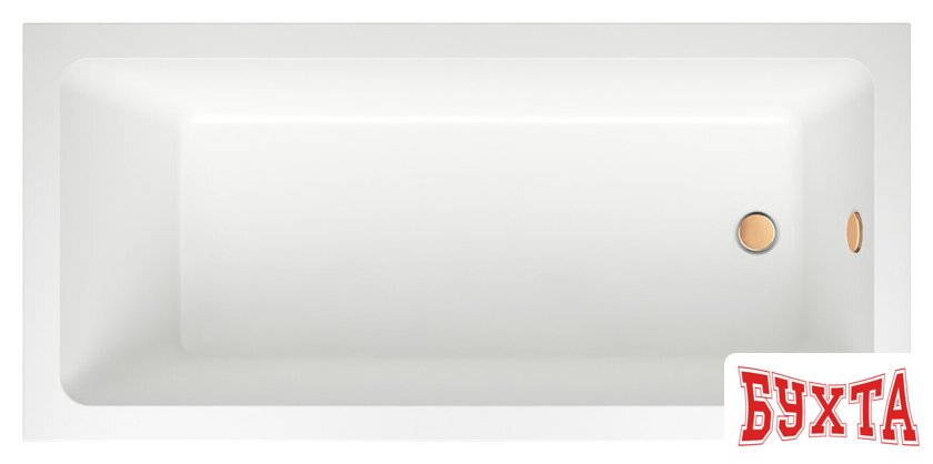 Ванна Wellsee FreeDom 150x80 231101004 (встраиваемая ванна белый глянец, сифон-автомат золото)
