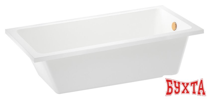 Ванна Wellsee FreeDom 150x80 231101004 (встраиваемая ванна белый глянец, сифон-автомат золото) 2