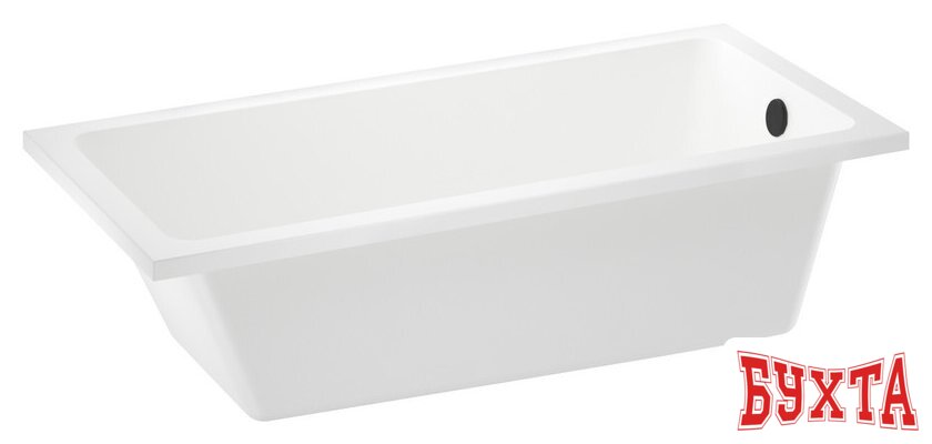 Ванна Wellsee FreeDom 165x80 231102003 (встраиваемая ванна белый глянец, сифон-автомат матовый черный) 2