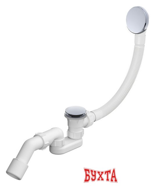 Ванна Wellsee FreeDom 180x85 231103005 (встраиваемая ванна белый глянец, ножки, сифон-автомат хром) 3