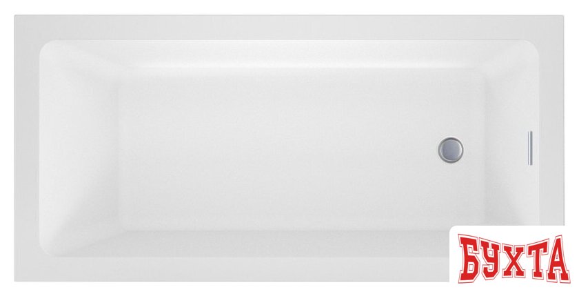 Ванна Wellsee FreeDom 2.0 165x80 23300201R (встраиваемая ванна белый глянец, сифон-автомат хром)