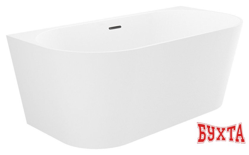 Ванна Wellsee Excellence Pro 150x73 28760203R (пристенная ванна белый глянец, экран, ножки, сифон-автомат матовый черный) 2