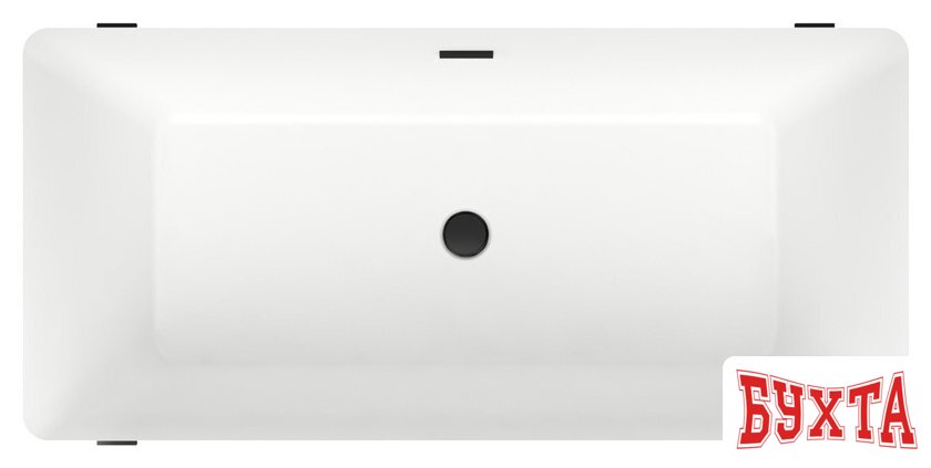 Ванна Wellsee FR.Euphoria 166x77,5 230101003 (отдельностоящая ванна белый глянец, экран, ножки матовый черный, сифон-автомат матовый черный) 4