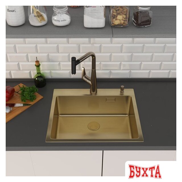 Кухонная мойка Roxen Simple 560220-60G 3