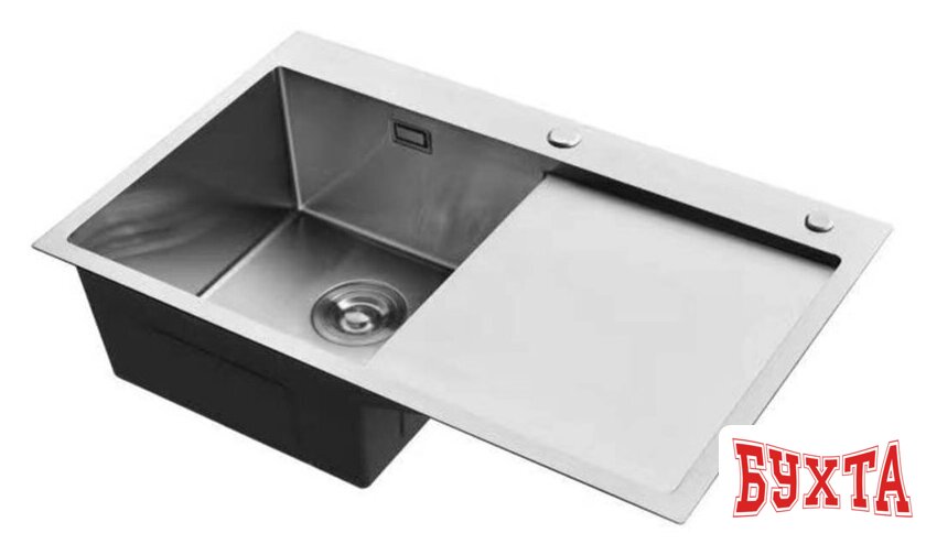 Кухонная мойка Roxen Vespa 560230-70L сатин (с коландером и дозатором) 4