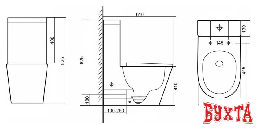 Унитаз напольный Grado GD-3203R 5