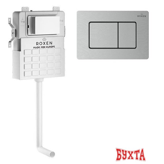 Инсталляция для унитаза Roxen для приставного унитаза Attach с кнопкой смыва 968400 (сатин)