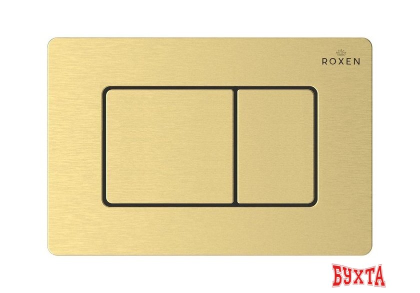 Инсталляция для унитаза Roxen для приставного унитаза Attach с кнопкой смыва 968403 (брашированное золото) 4