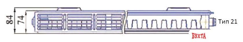 Стальной панельный радиатор Prado Universal тип 21 500x1000 2