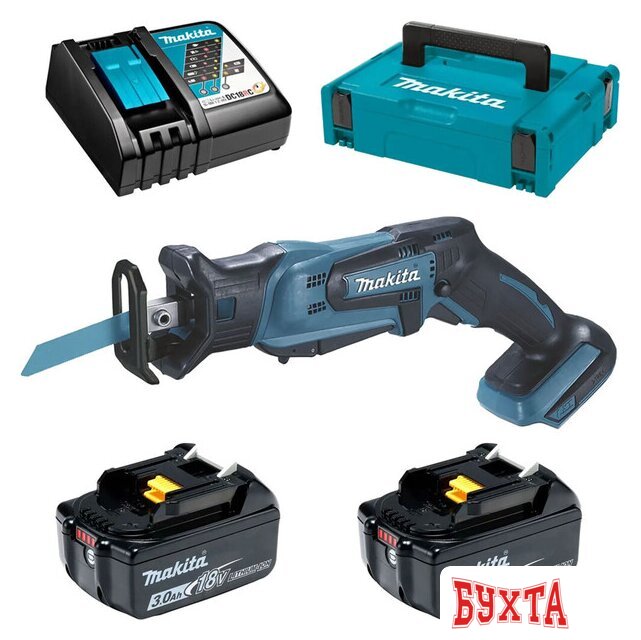 Сабельная пила Makita DJR185RFE (с 2-мя АКБ, кейс)