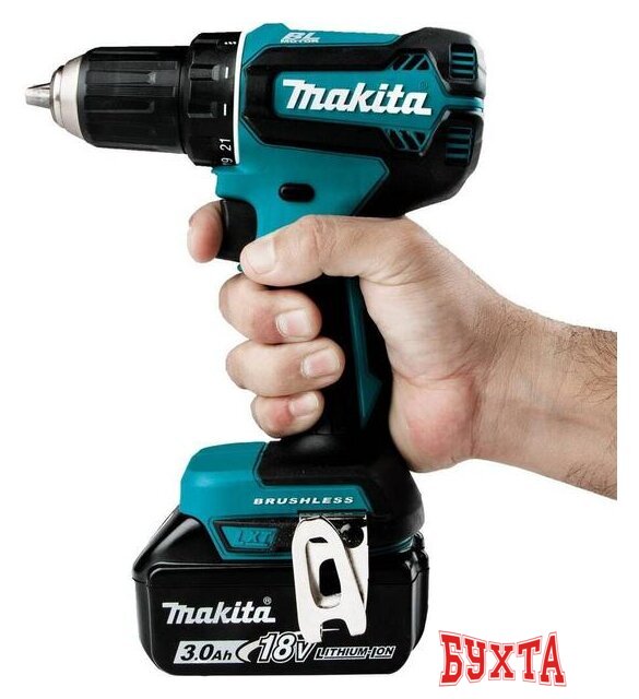 Дрель-шуруповерт Makita DDF485RF3J (с 3-мя АКБ, кейс) 2