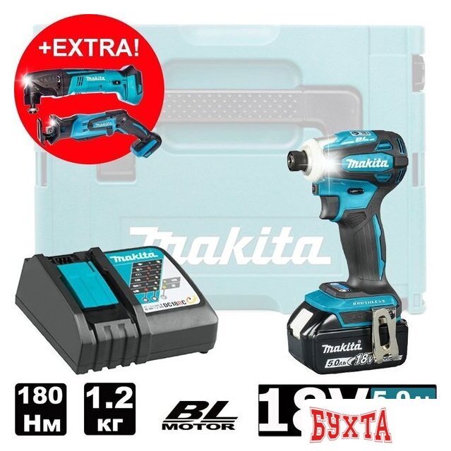 Винтоверт Makita DTD172RT1J (с 1-м АКБ, кейс) 2