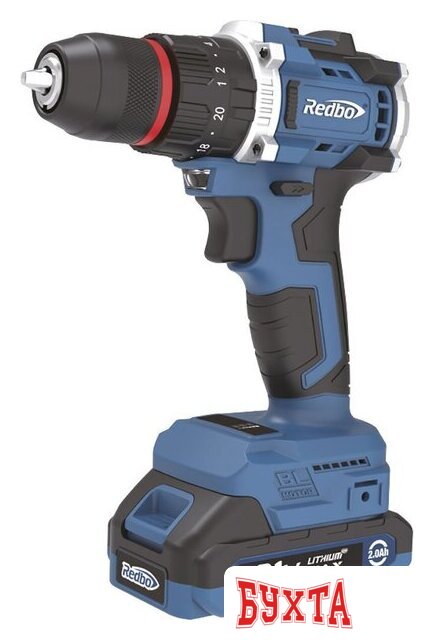 Ударная дрель-шуруповерт Redbo OAD-21PBL (с 2-мя АКБ, кейс)