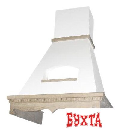 Кухонная вытяжка Elikor Бельведер 90П-650-П3Д (бежевый/дуб неокрашенный) (942299)