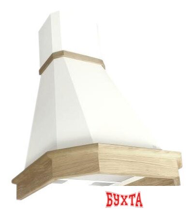 Кухонная вытяжка Elikor Камин Грань 90П-650-П3Л (бежевый/дуб неокрашенный) (840772)