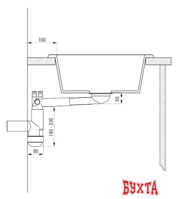 Кухонная мойка Deante Eridan ZQE T113 (антрацит) 3