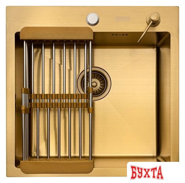 Кухонная мойка ARFEKA ECO AR мойка 500*500, коландер, дозатор GOLD 3